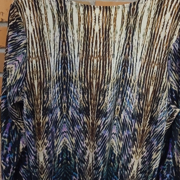 Cato Multi-colored Patterned Blouse Large - Picture 12 of 14